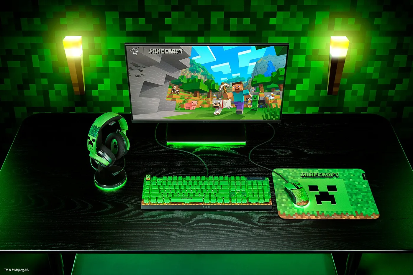 سماعة Razer Kraken V4 X Minecraft Edition — صورة 5