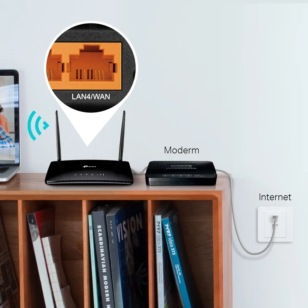 راوتر TP-Link MR6400 Wireless N 4G LTE Router — صورة 4
