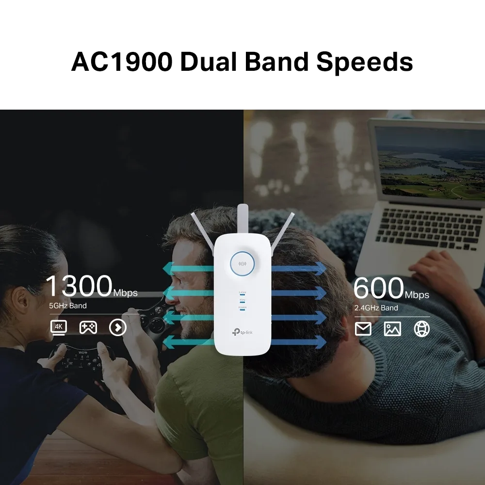 مقوّي شبكة TP-Link RE550 AC1900 Wi-Fi Range Extender — صورة 4