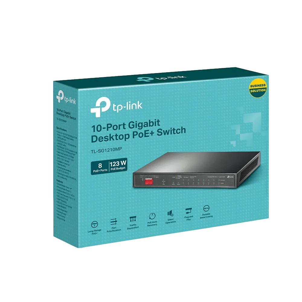 سويتش شبكة TP-Link SG1210MP 10-Port Gigabit Switch — صورة 3