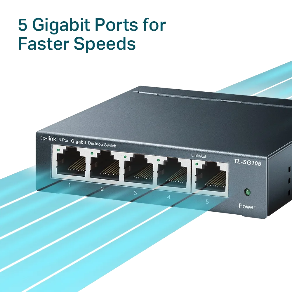 سويتش شبكة TP-Link TL-SG105 5-Port Desktop Switch — صورة 3