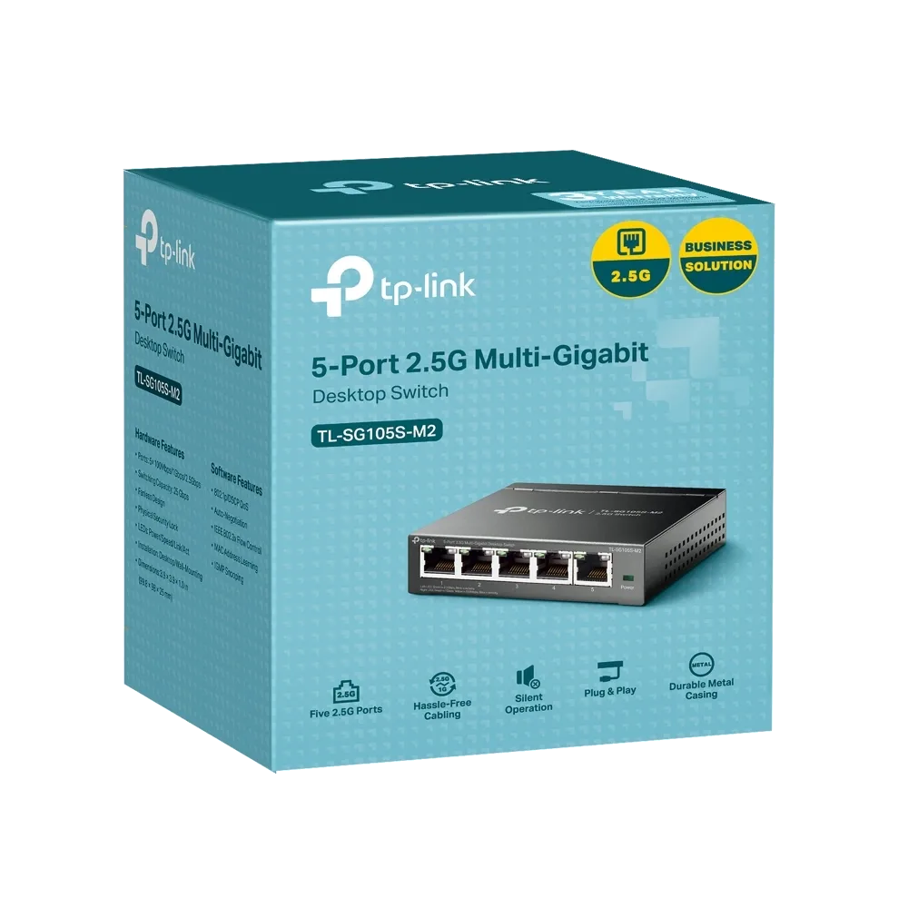 سويتش شبكة TP-Link TL-SG105S-M2 5-Port 2.5G Switch — صورة 4