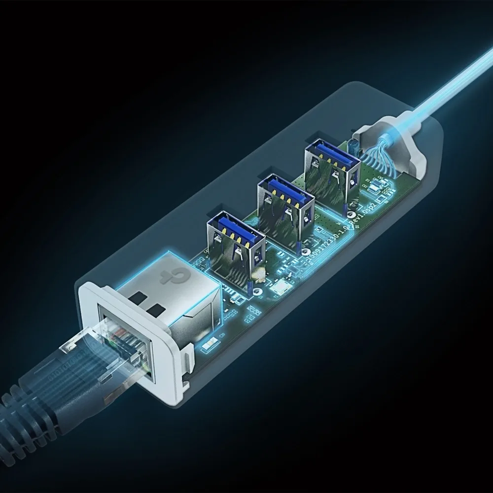 مقوّي شبكة TP-Link UE330C USB Type-C 3-Port — صورة 3